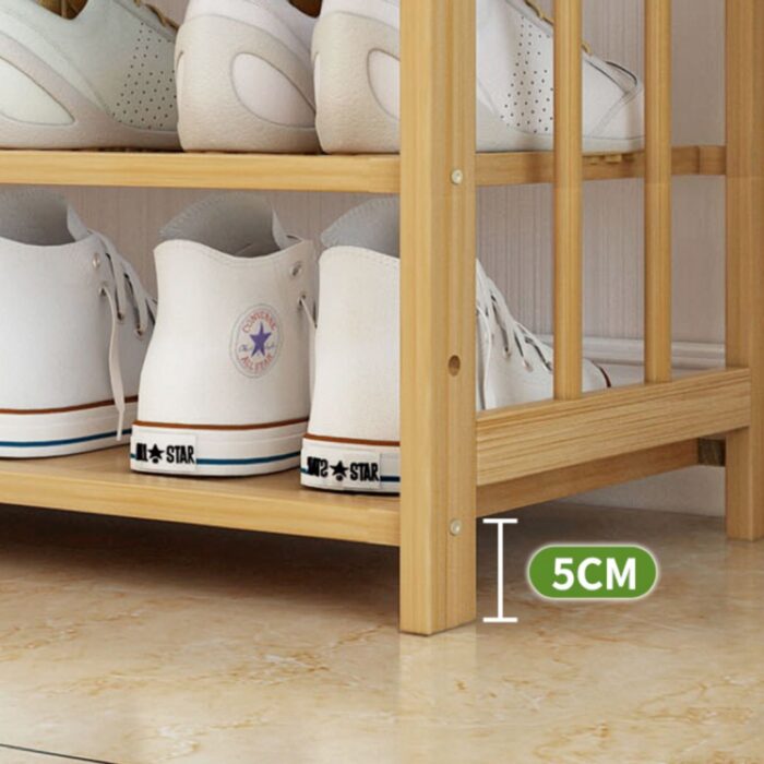EKKIO 10-Tiers Bamboo Shoe Rack - Image 3
