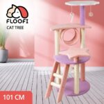 Floofi 101cm Galaxy Plush Cat Condo Cat Tree Pink Purple - Image 2