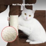 Floofi 104cm Plush Cat Condo Cat Tree Brown - Image 2