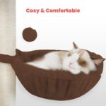 Floofi 104cm Plush Cat Condo Cat Tree Brown - Image 3