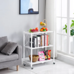 EKKIO Foldable Storage Shelf 3 Tier (White) - Image 2