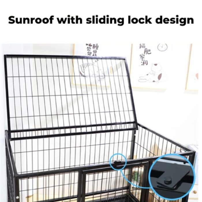 Floofi Dog Cage 46" (with wheels) - Image 3