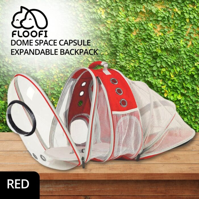 Floofi Expandable Space Capsule Backpack - Model 2 (Red) - Image 2