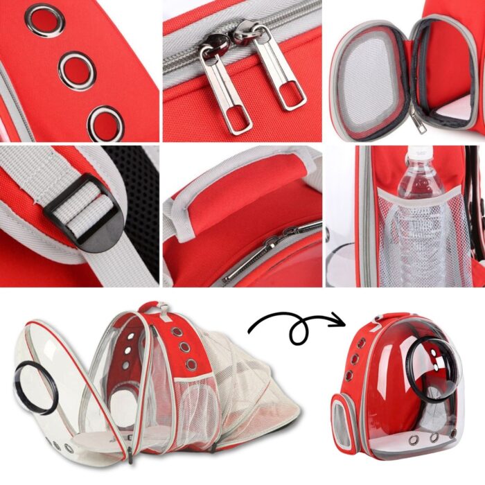 Floofi Expandable Space Capsule Backpack - Model 2 (Red) - Image 3