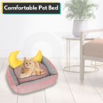 Floofi Pet Bed Moon Design (M Pink) - Image 2