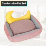 Floofi Pet Bed Moon Design (M Pink) - Image 3