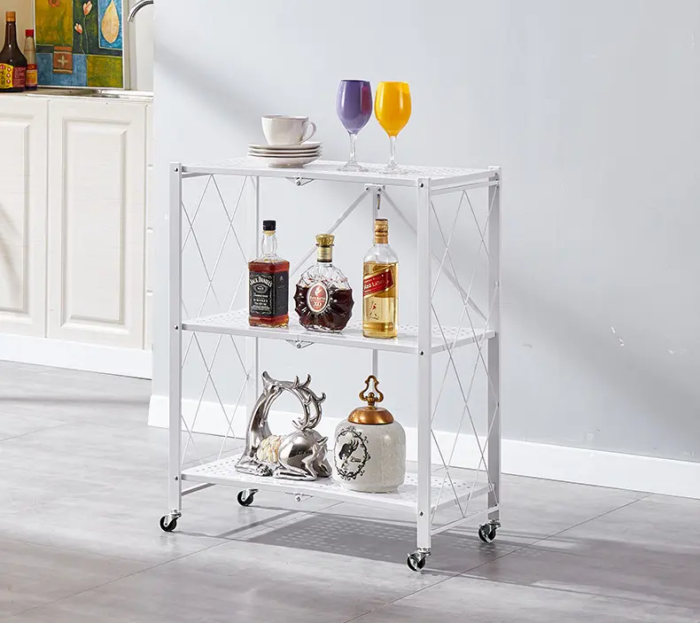 EKKIO Foldable Storage Shelf 3 Tier (White) - Image 3