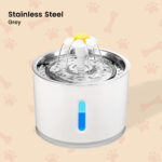 Floofi 2.4L Automatic Stainless Steel Top Water Fountain Drinking Dispenser And Filter Grey - Image 3