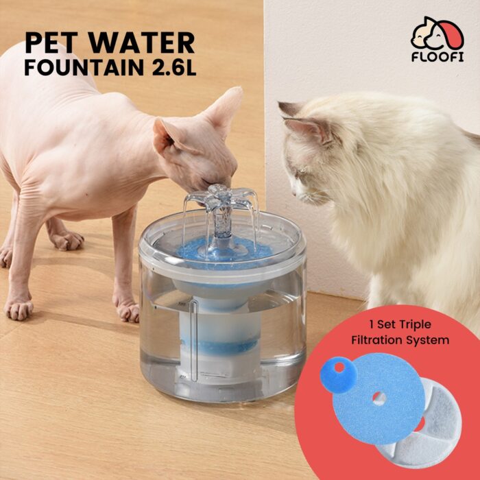 Floofi 2.6L Automatic Water Fountain Drinking Dispenser And Filter - Image 2