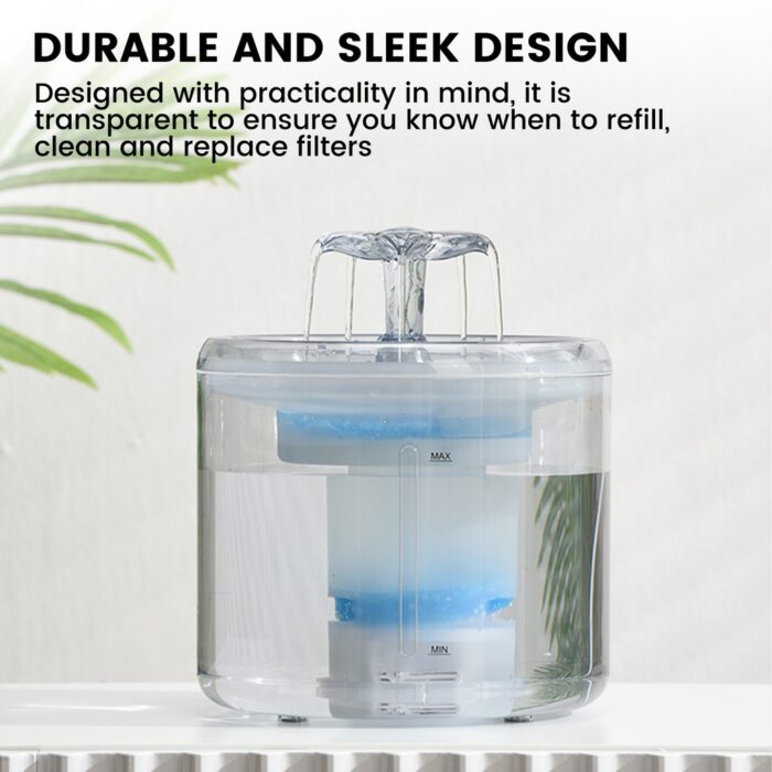 Floofi 2.6L Automatic Water Fountain Drinking Dispenser And Filter - Image 3