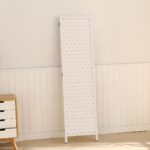 EKKIO 4-Panel Pine Wood Room Divider, Lightweight and Portable, White - Image 3