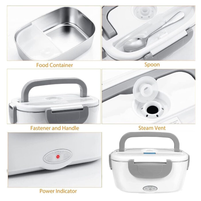 GOMINIMO 1.8L Electric Food Warmer Lunch Box with Insulated Carrying Bag GO-HLB-102-HP - Image 3