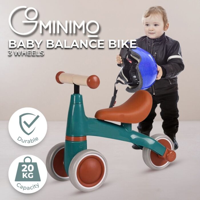 GOMINIMO 3 Wheels Baby Balance Bike Green - Image 2