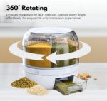 GOMINIMO 6 in 1 Rotating 360° Grain Dispenser with Lid White - Image 3