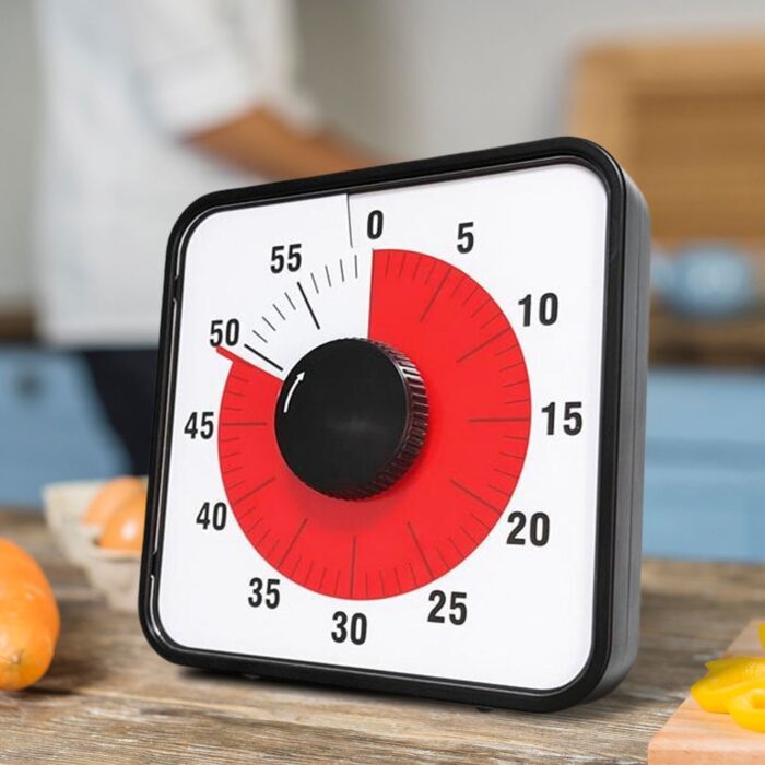 GOMINIMO 60 Minutes Visual Timer Mechanical Reminder Alarm Clock Kitchen Large - Image 3