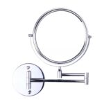 GOMINIMO 7 Inch Double-Sided LED Makeup Mirror with 10x Magnifying (Silver) - Image 2