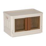 GOMINIMO 72L Foldable Storage Organizers (lvory+Brown)