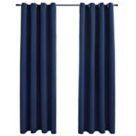GOMINIMO Blackout Window Curtains for Thermal Insulated Room (Set of 2, W132cm x D243cm, Dark Blue) - Image 2