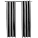 GOMINIMO Blackout Window Curtains for Thermal Insulated Room (Set of 2, W132cm x D243cm, Light Grey) - Image 2