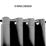 GOMINIMO Blackout Window Curtains for Thermal Insulated Room (Set of 2, W132cm x D243cm, Light Grey) - Image 3