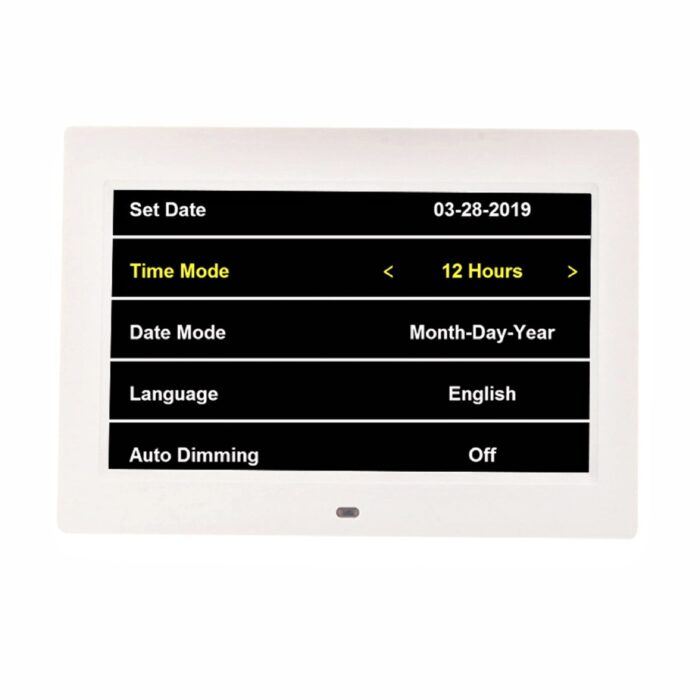 GOMINIMO Day Date Calendar Clock Dementia Clock Digital Alarm Clock with Large LCD Screen (White) - Image 2