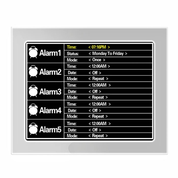 GOMINIMO Day Date Calendar Clock Dementia Clock Digital Alarm Clock with Large LCD Screen (White) - Image 3