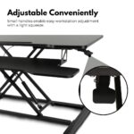 EKKIO Adjustable Standing Desk Riser Stand Up Desk Converter (Black) - Image 3