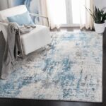 GOMINIMO Floor Mat Abstract Blue Grey 160*230cm - Image 2