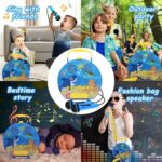 GOMINIMO Kids Portable Karaoke with Two Microphones (Round, Blue Shark) - Image 2