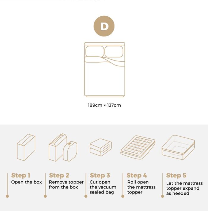 Bedra Mattress Topper Pillowtop Airflow Mesh 5cm Double - Image 7