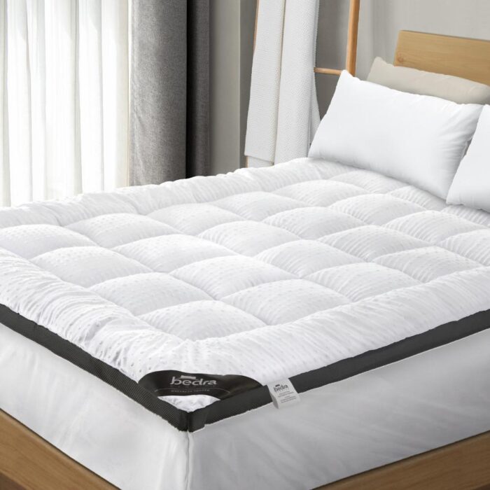 Bedra Mattress Topper Pillowtop Airflow Mesh 5cm King Single - Image 10