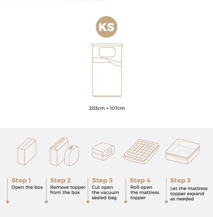 Bedra Mattress Topper Pillowtop Airflow Mesh 5cm King Single - Image 9