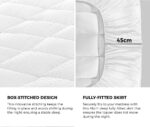 Bedra Mattress Topper Pillowtop Airflow Mesh 5cm King Single - Image 8