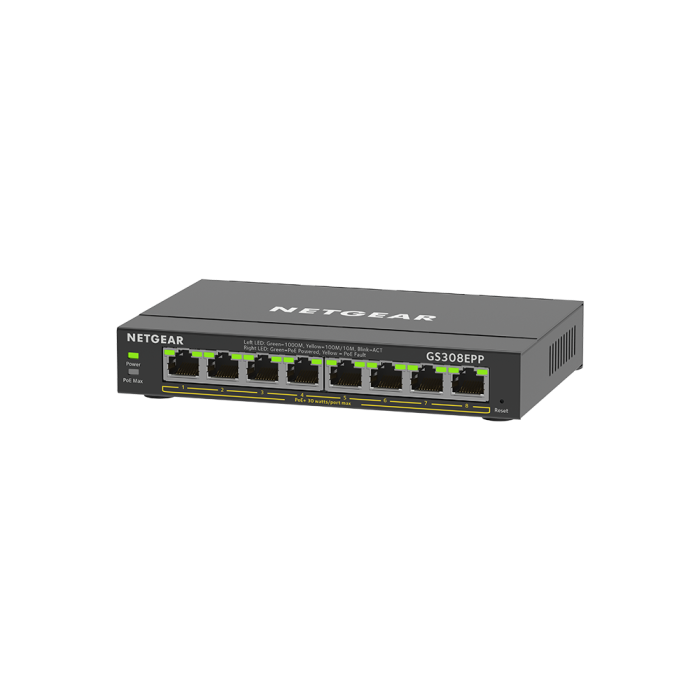 Netgear 8 Port SOHO Plus PoE Gigabit Ethernet Switch 123W - Image 3