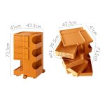 ArtissIn Storage Trolley Bedside Table 5 Tier Cart Boby Replica Orange - Image 2