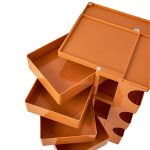 ArtissIn Storage Trolley Bedside Table 5 Tier Cart Boby Replica Orange - Image 3