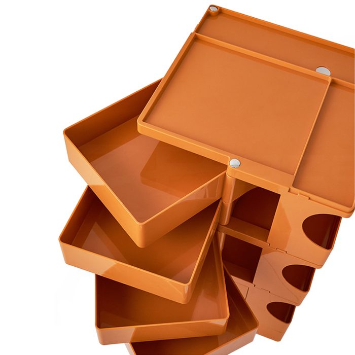 ArtissIn Storage Trolley Bedside Table 5 Tier Cart Boby Replica Orange - Image 3