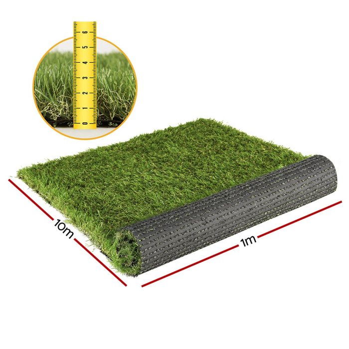 Prime Turf Artificial Grass 35mm 1mx10m Synthetic Fake Lawn Turf Plastic Plant 4-coloured - Image 2