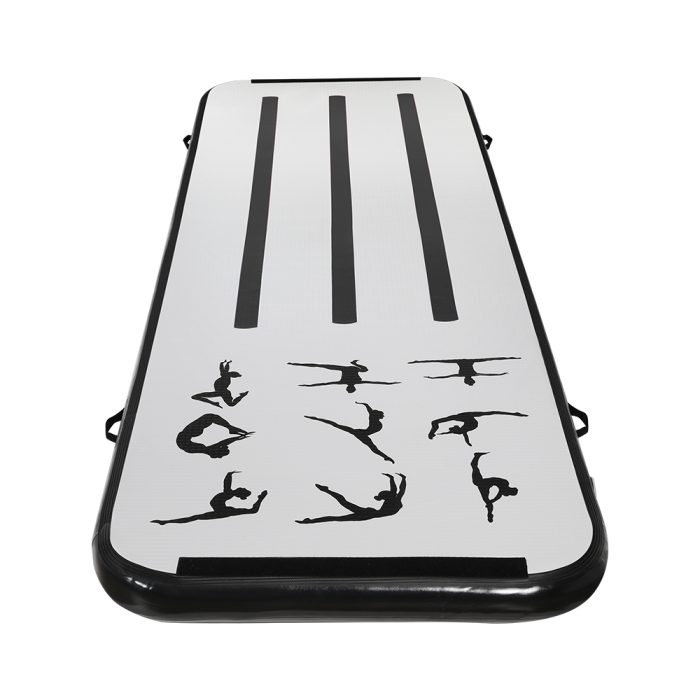 Everfit 3M Air Track Gymnastics Tumbling Mat Exercise Cheerleading Unique Black - Image 3