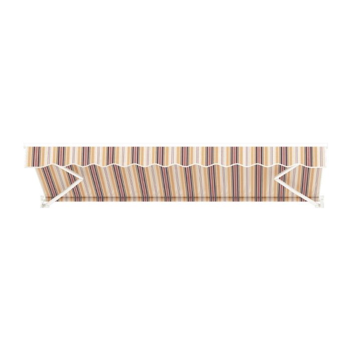 Instahut Retractable Folding Arm Awning Motorised Sunshade 3Mx2.5M Beige Brown - Image 4