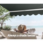 Instahut Window Fixed Pivot Arm Awning Outdoor Blinds Retractable Canopy1.5X2.1M - Image 4