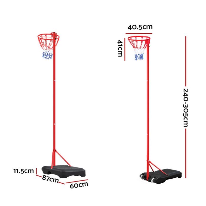 Everfit 3.05M Netball Hoop Basketball Stand System Net Ring - Image 2