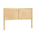 Artiss Bed Head Headboard Queen Rattan - RIBO Pine