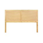 Artiss Bed Head Headboard Queen Rattan - RIBO Pine - Image 3