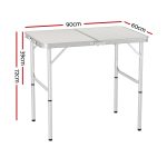 Weisshorn Folding Camping Table 90CM Adjustable Portable Outdoor Picnic Desk - Image 2