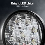 Giantz Pair LED Driving Lights 4.5 Inch Flood Spot Lights Car Truck SUV 12V 24V - Image 4