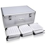 Durable Aluminium CD Storage Case for 500 Discs with Locks