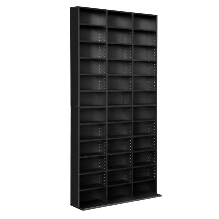 Artiss CD Shelf Storage Unit with Adjustable Shelves Black
