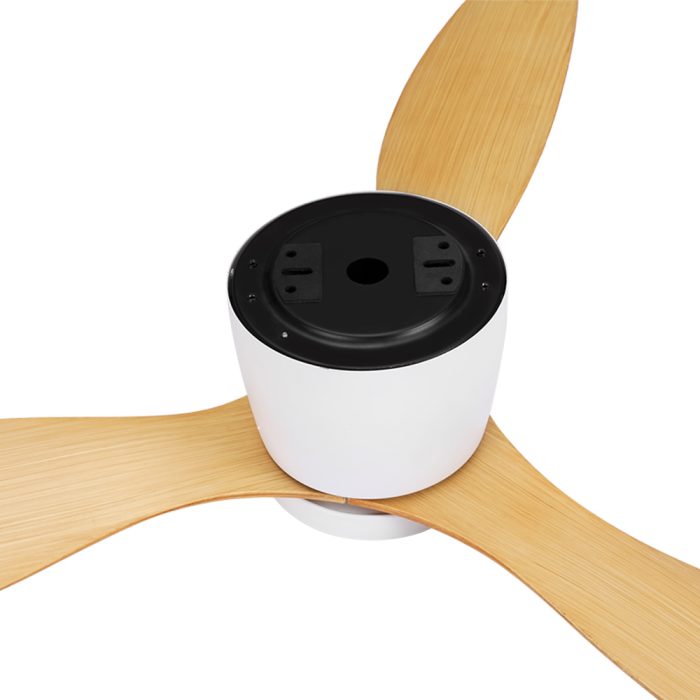 Devanti 52'' Ceiling Fan DC Motor w/Light w/Remote - Light Wood - Image 3