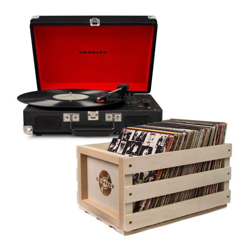 Crosley Cruiser Bluetooth Turntable with Vinyl Storage Black